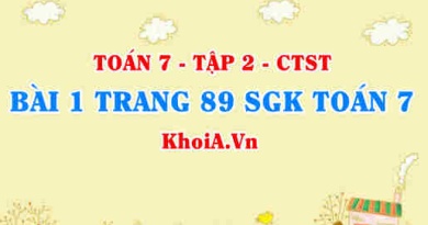 Bài 1 trang 89 SGK Toán 7 Tập 2 Chân trời sáng tạo